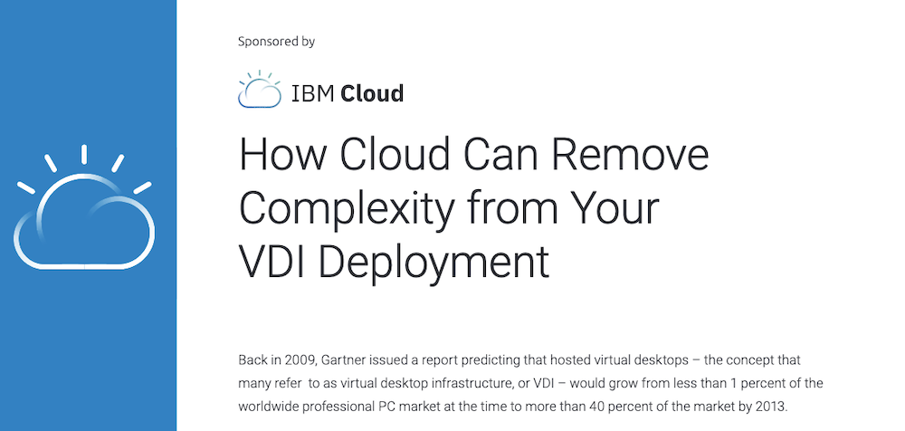 VDI Deployment Complications? Cloud Can Help