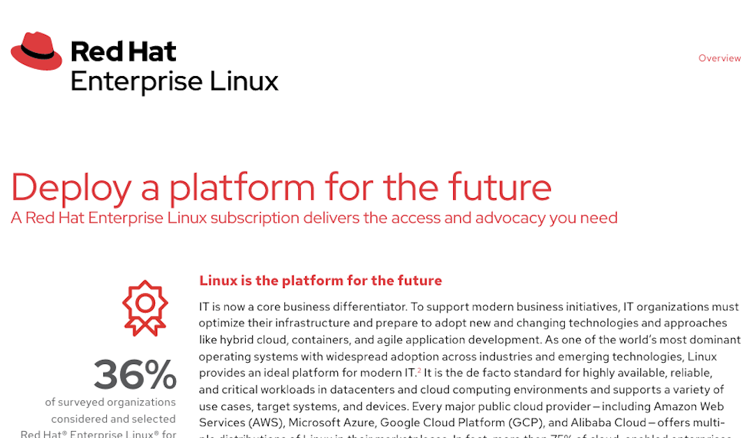 Deploy a platform for the future