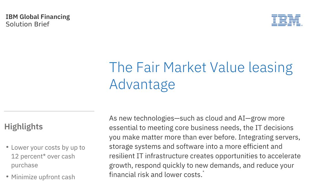 The Fair Market Value Leasing Advantage