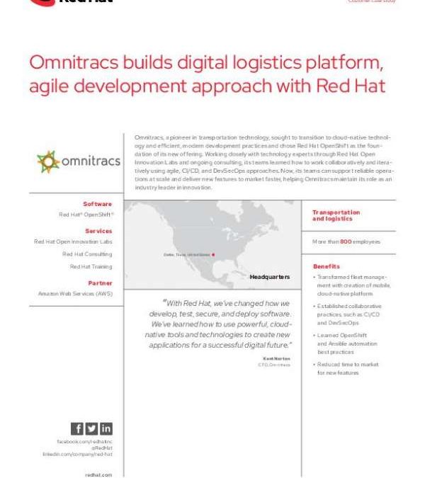 Omnitracs Builds Digital Logistics Platform, Agile Development Approach With Red Hat