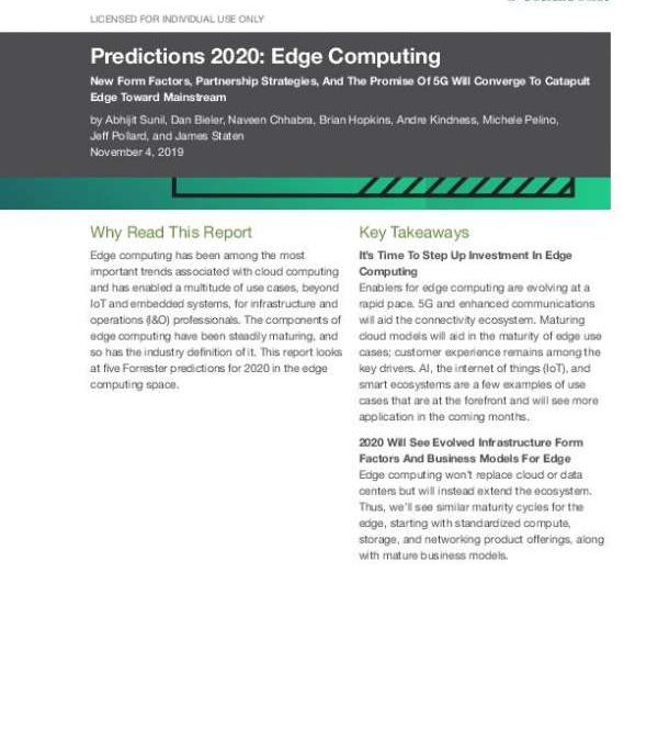 Forrester Report — Edge Computing Predictions