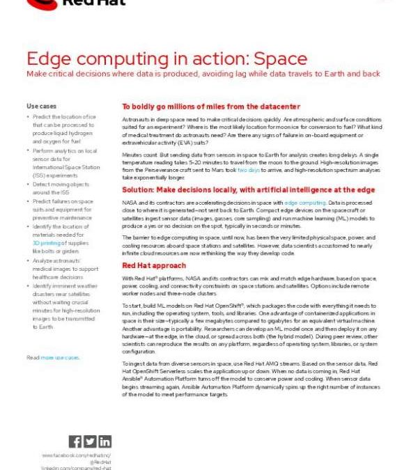 NASA Case Study — Edge Computing in Action: Space