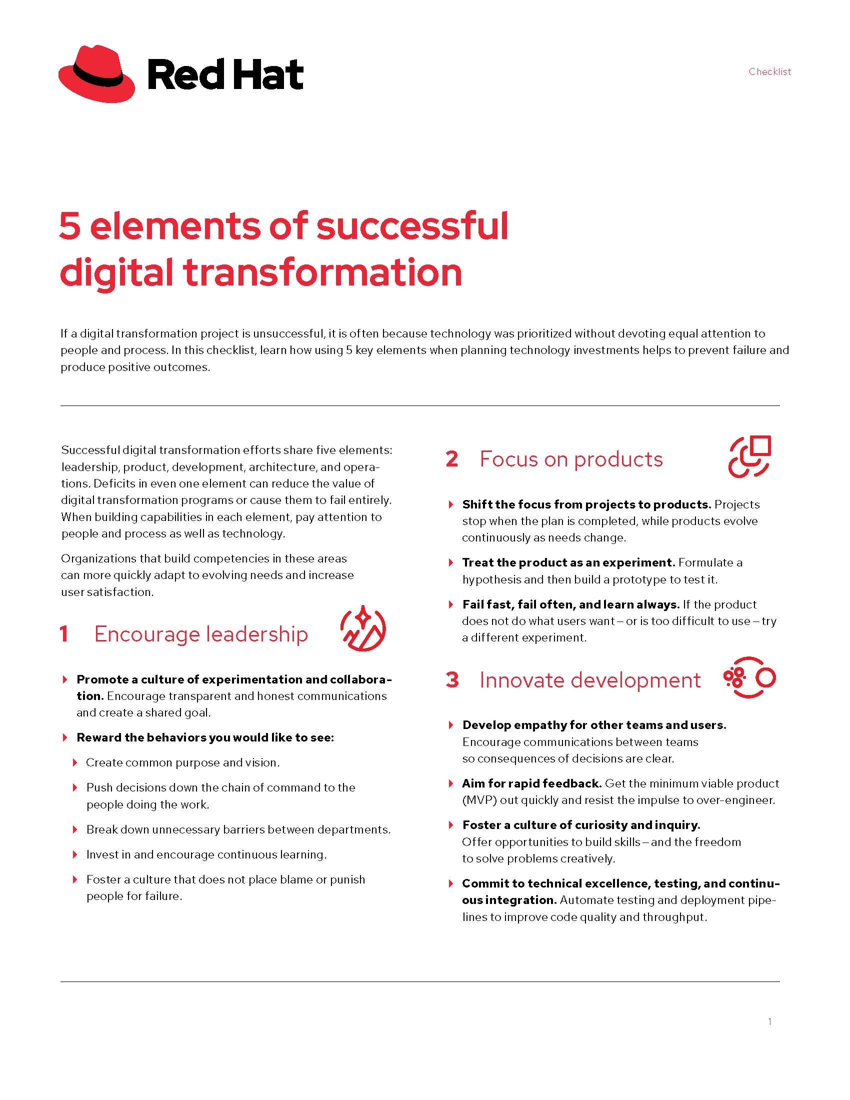 5 elements of successful digital transformation