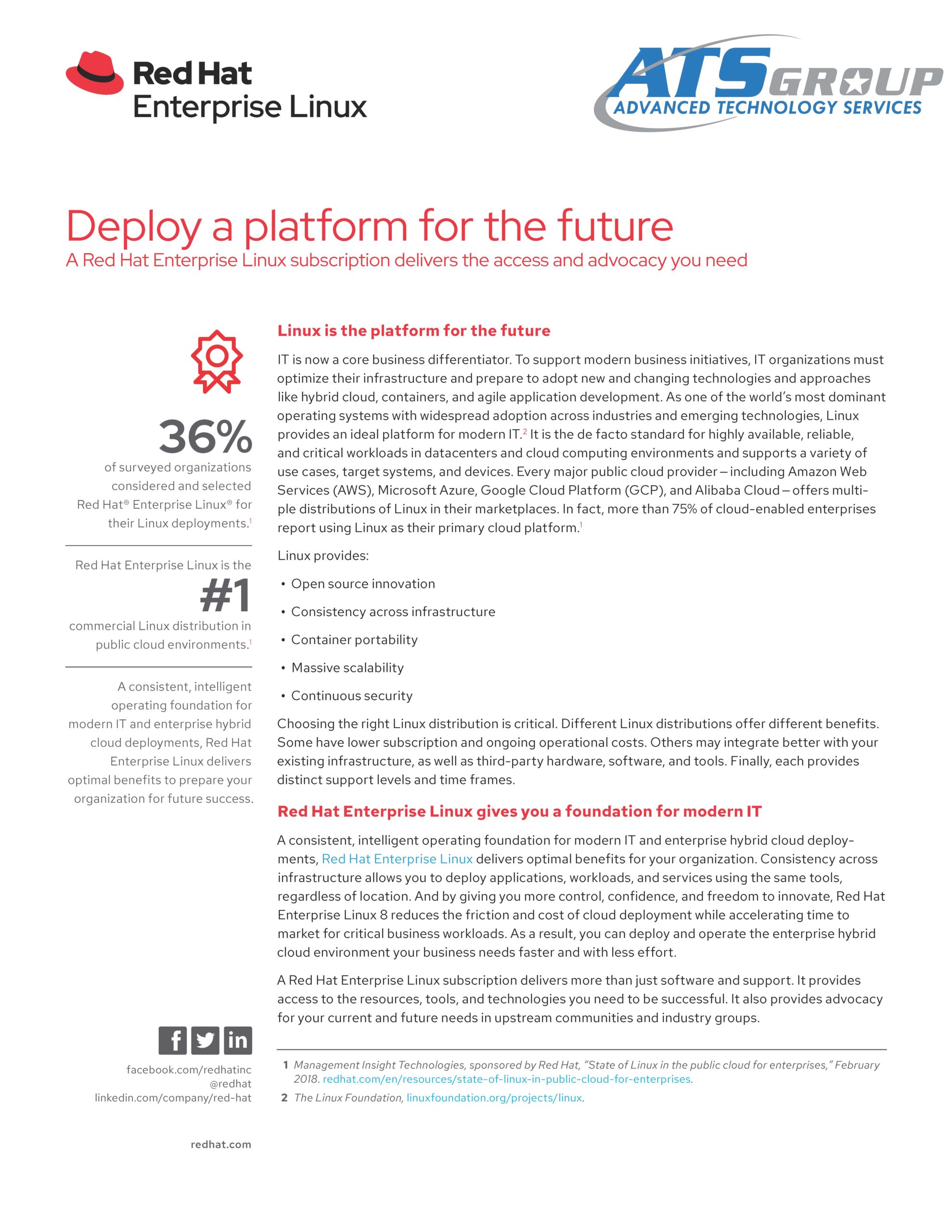 Deploy a platform for the future