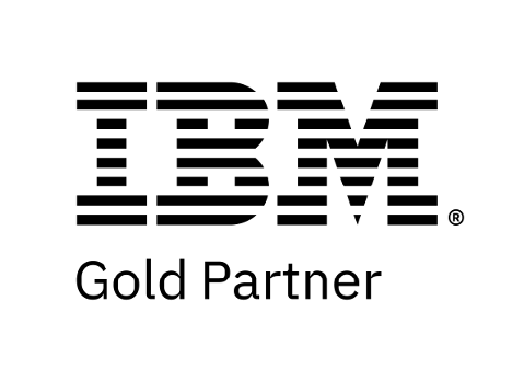 Black IBM Gold Partner Logo